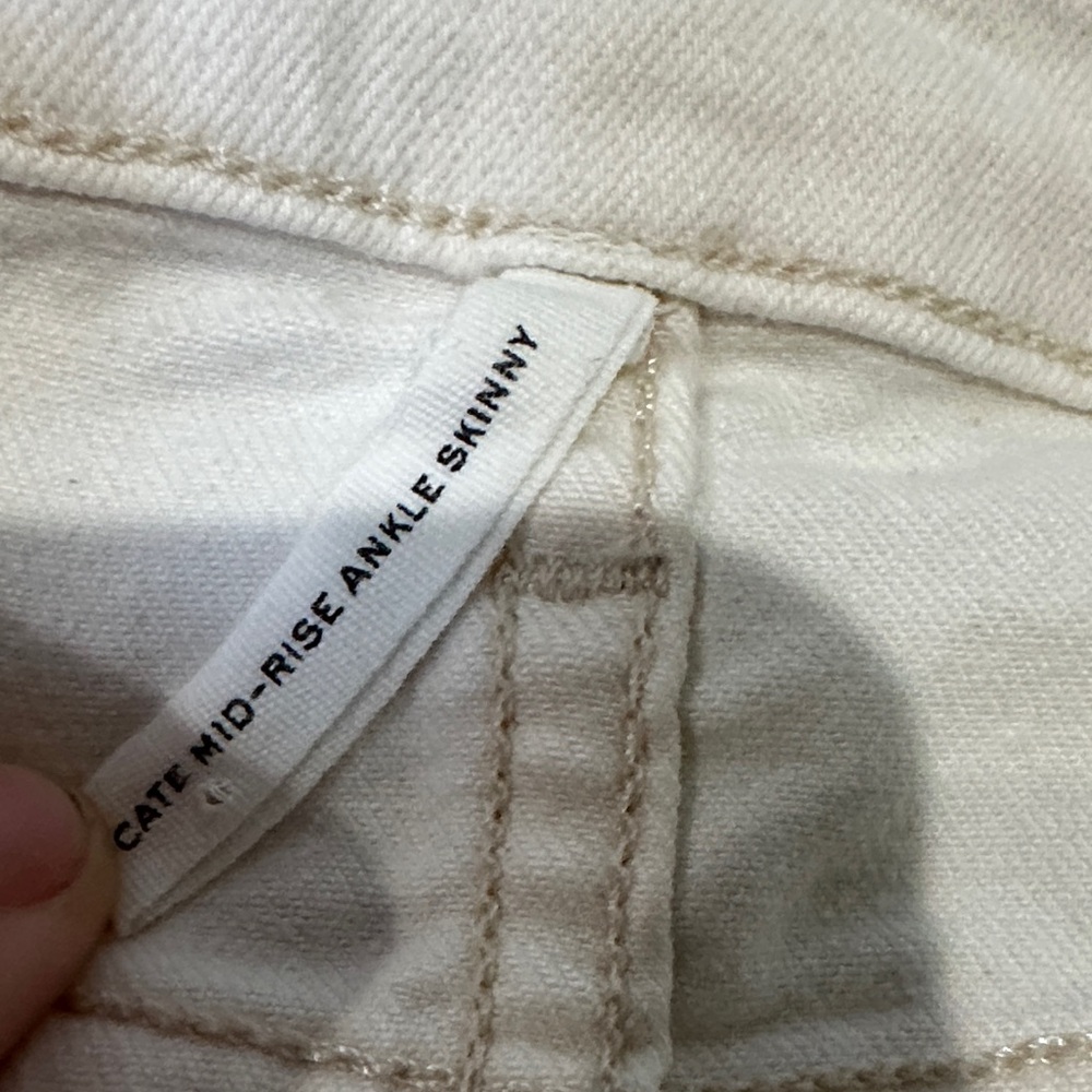 Rag & Bone Off White Cate Mid-Rise Ankle Skinny Jeans Size 29 - Picture 5 of 9